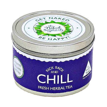Kick Back & Chill Herbal Tea - Sample 5 Teabag Tins for wholesale by The Naked Botanical