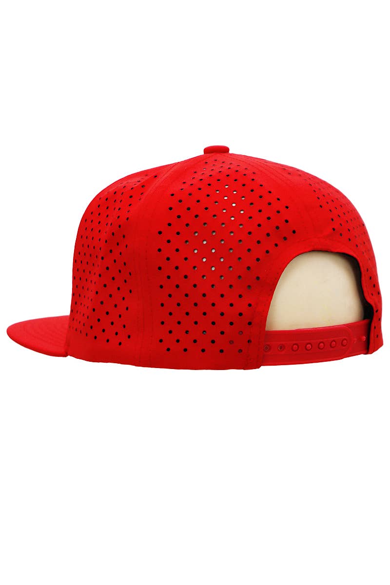 Cap Zone - Wholesale Flat Brim Cap - Unisex - Six Panel Flat Bill Perforated Snapback13