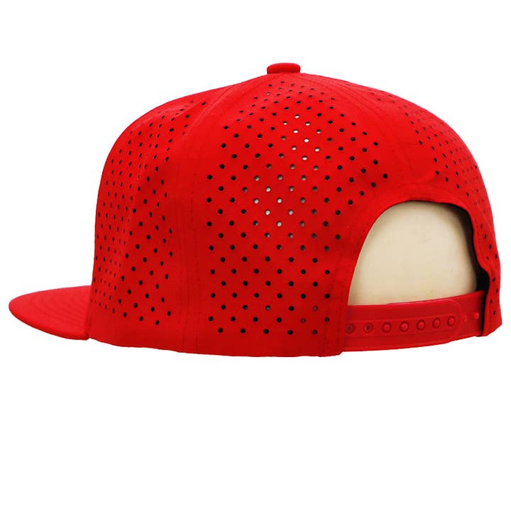 Cap Zone - Wholesale Flat Brim Cap - Unisex - Six Panel Flat Bill Perforated Snapback13