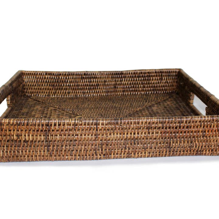 Matahari - Wholesale Decorative Tray - Rectangular Tray - AB 15x12x2.75'H3