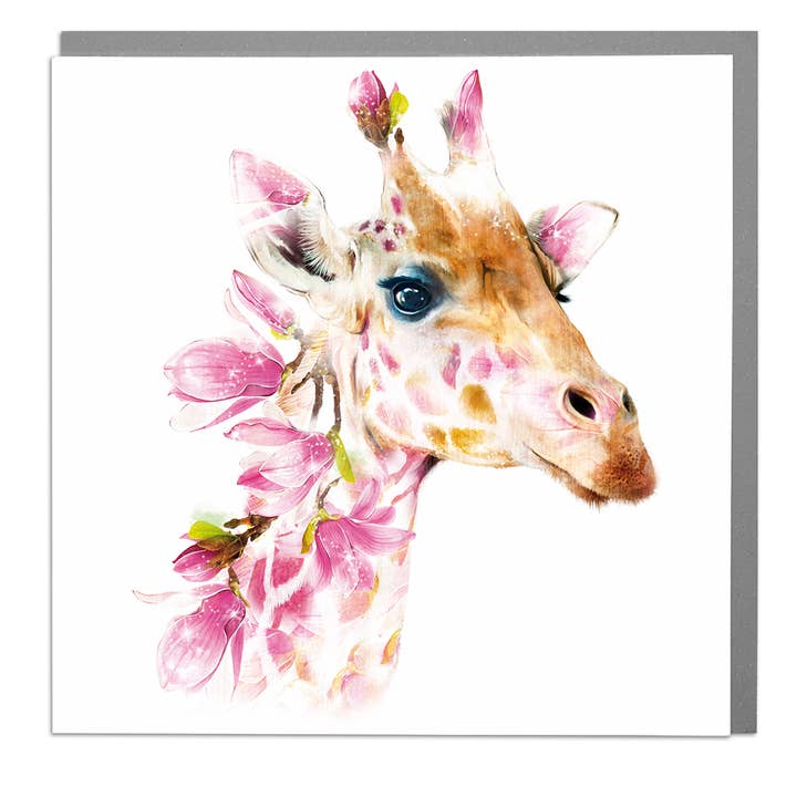 Giraffe Card for wholesale by Lola Design Ltd