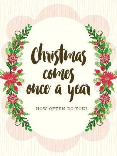 Biglietto natalizio una volta all'anno per la vendita all'ingrosso da parte di yellow bird paper greetings