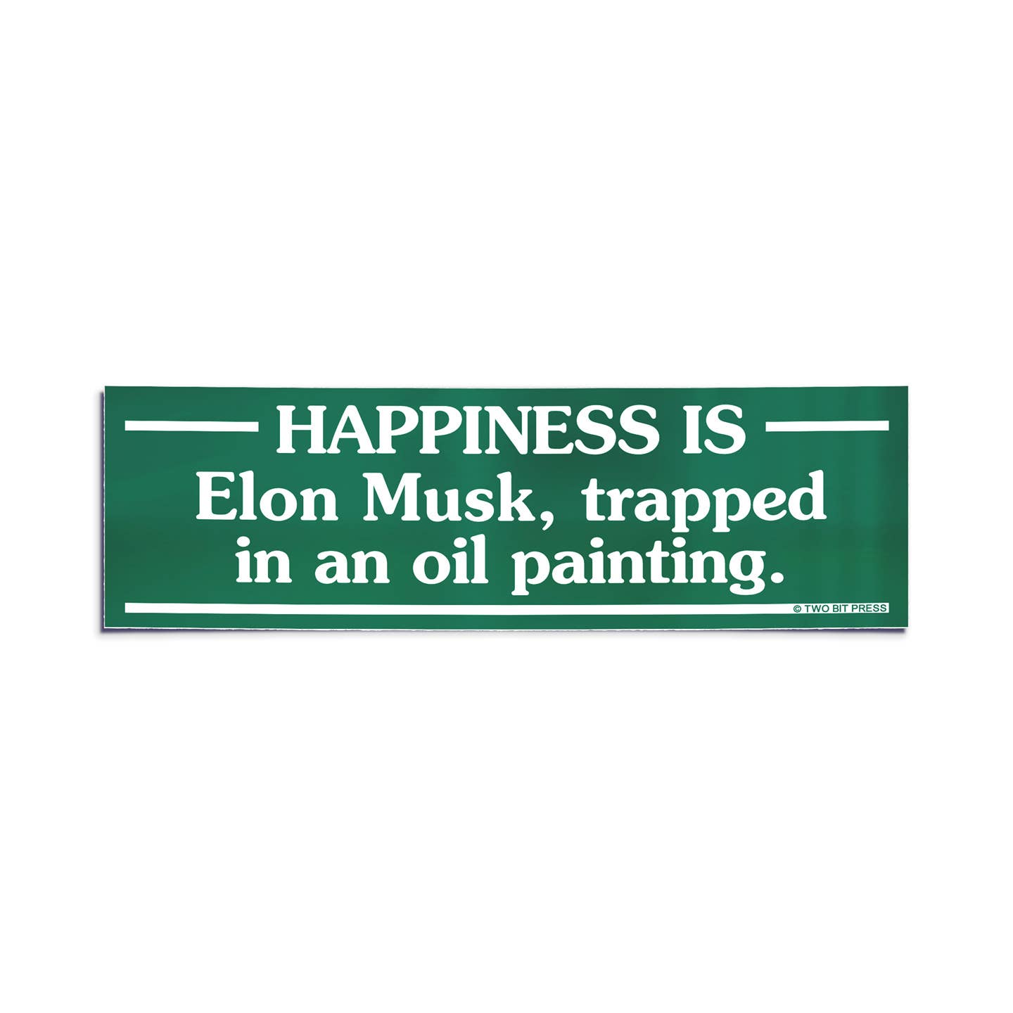 Two Bit Press - Wholesale Sticker - Elon in an Oil Painting Bumper Sticker - Vintage Style