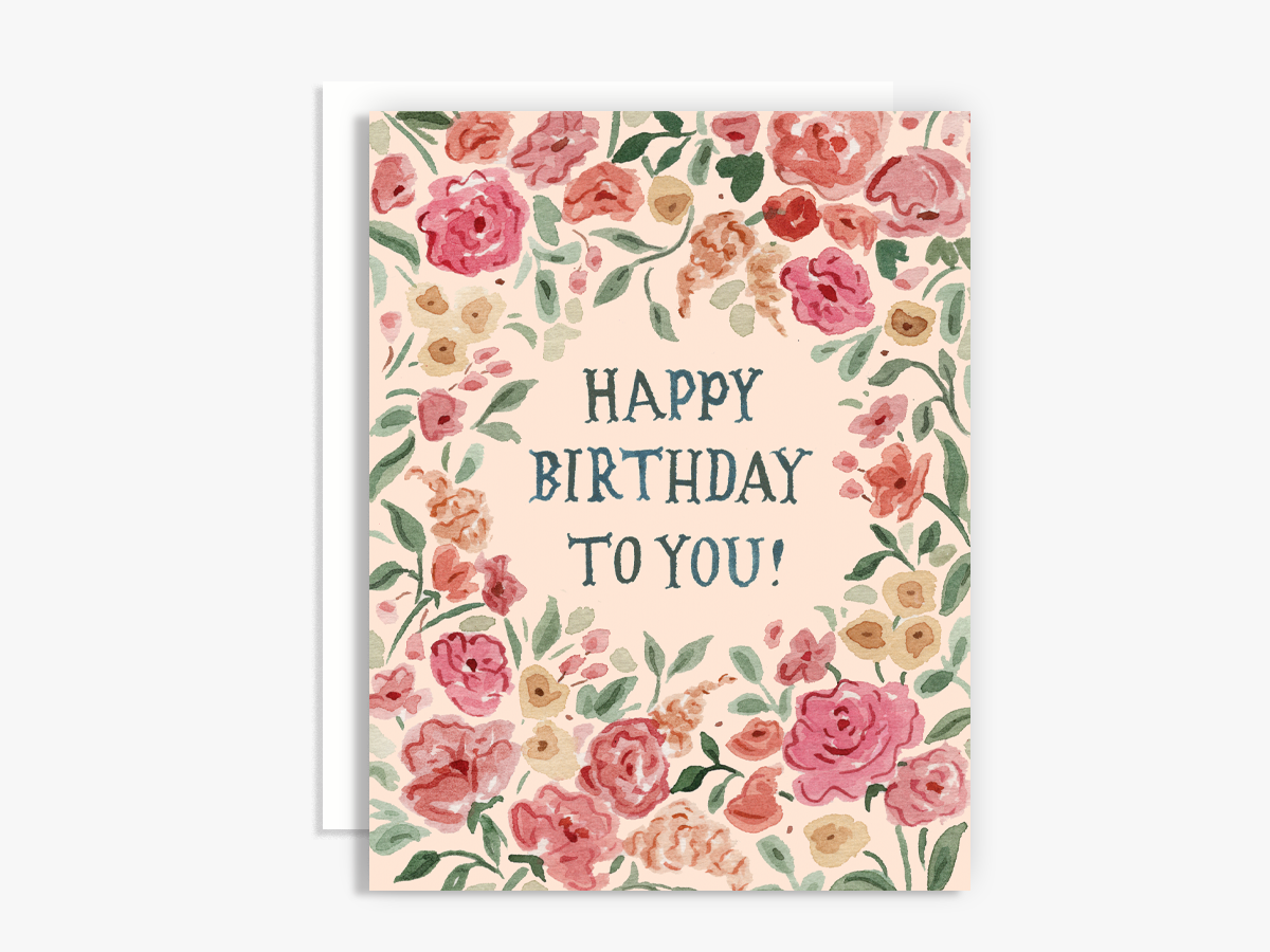 The Scribblist - Venta al por mayor Tarjetas de cumpleaños - Tarjeta de felicitación floral de cumpleaños para ti en acuarela0