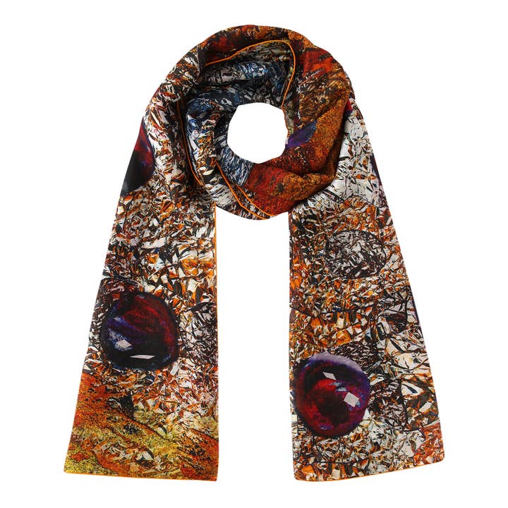 Natural Silk Printed Multicolor Scarf for Women | 200 x 65 cm for wholesale by Hamzah