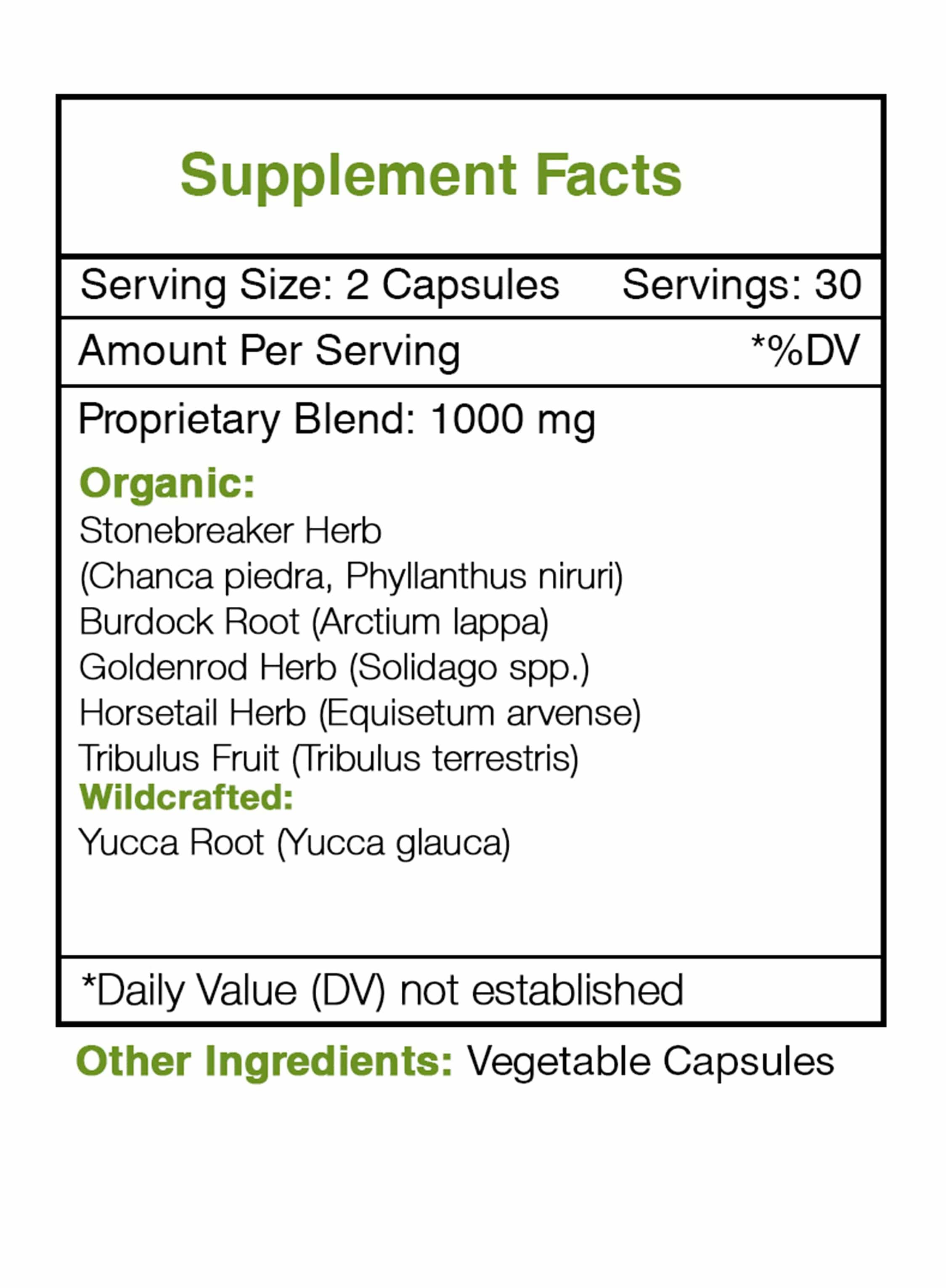 Secrets Of The Tribe – wholesale Oral supplement/vitamin – Stone Breaker Blend Capsules. Kidney Function Support8