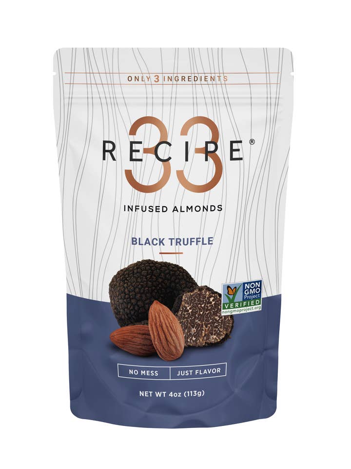 Black Truffle Infused Almonds for wholesale by RECIPE 33