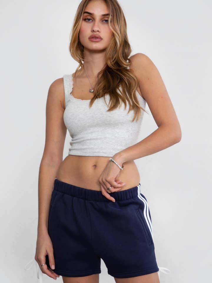 TICTOC - Wholesale Shorts - Women's - SUNNI Casual Mid Rise Plush Fleece Shorts17