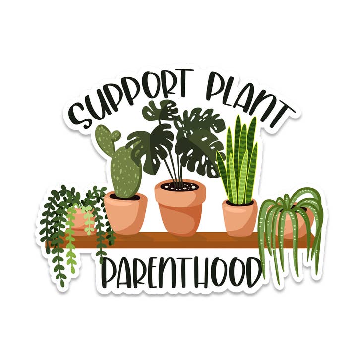 Autocollant imperméable Support Plant Parenthood, 3 po pour la vente par Sage & Oak
