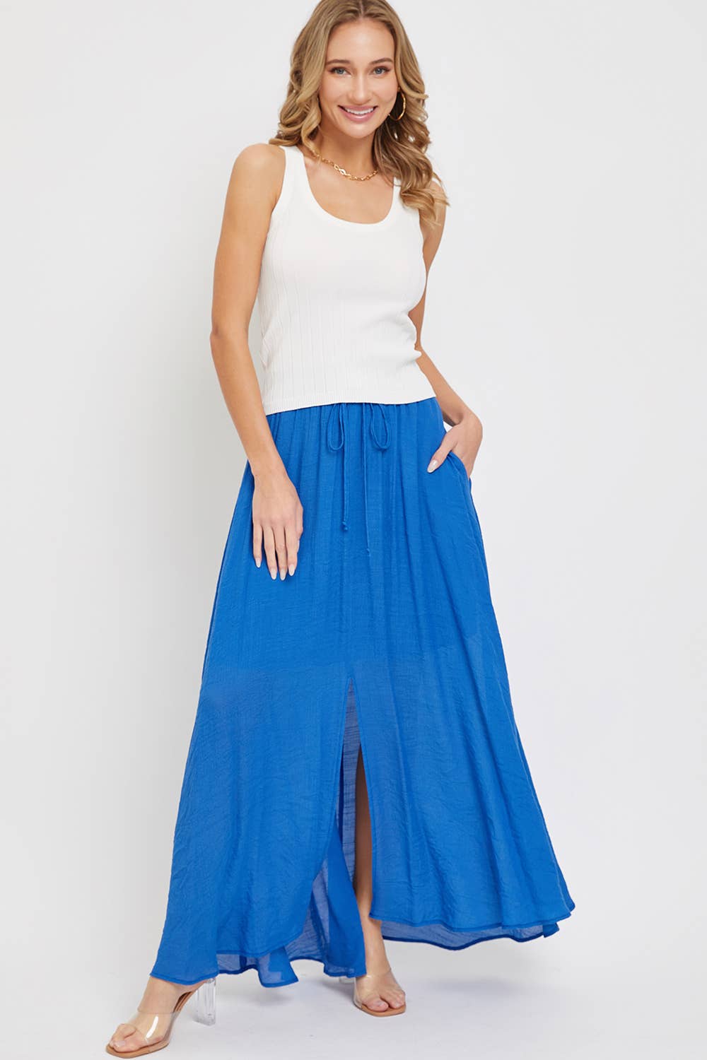 Sweet Lovely by Jen - Wholesale Skirt - Women's -  ELASTIC WAIST  MAXI SKIRT0