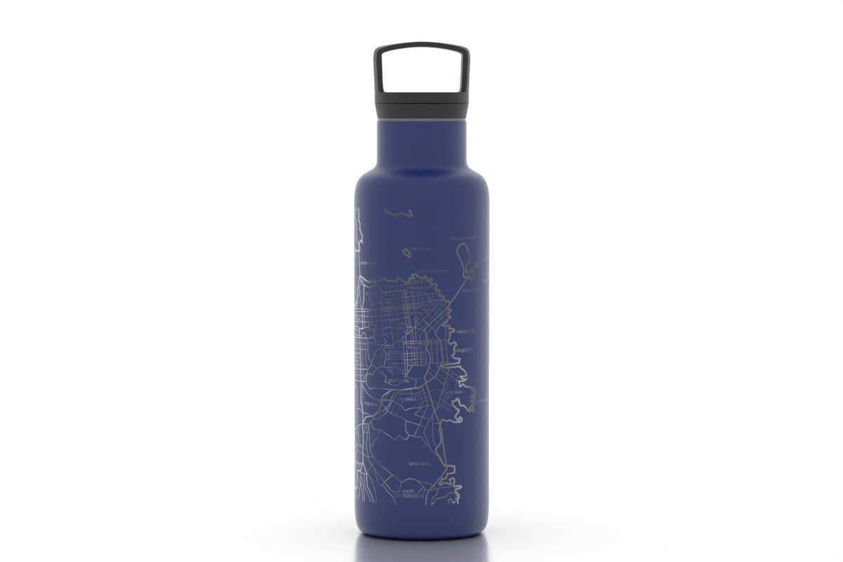 Well Told - Wholesale Water Bottle - San Francisco, CA City Map - Super Bowl - 21 oz Water Bottle5