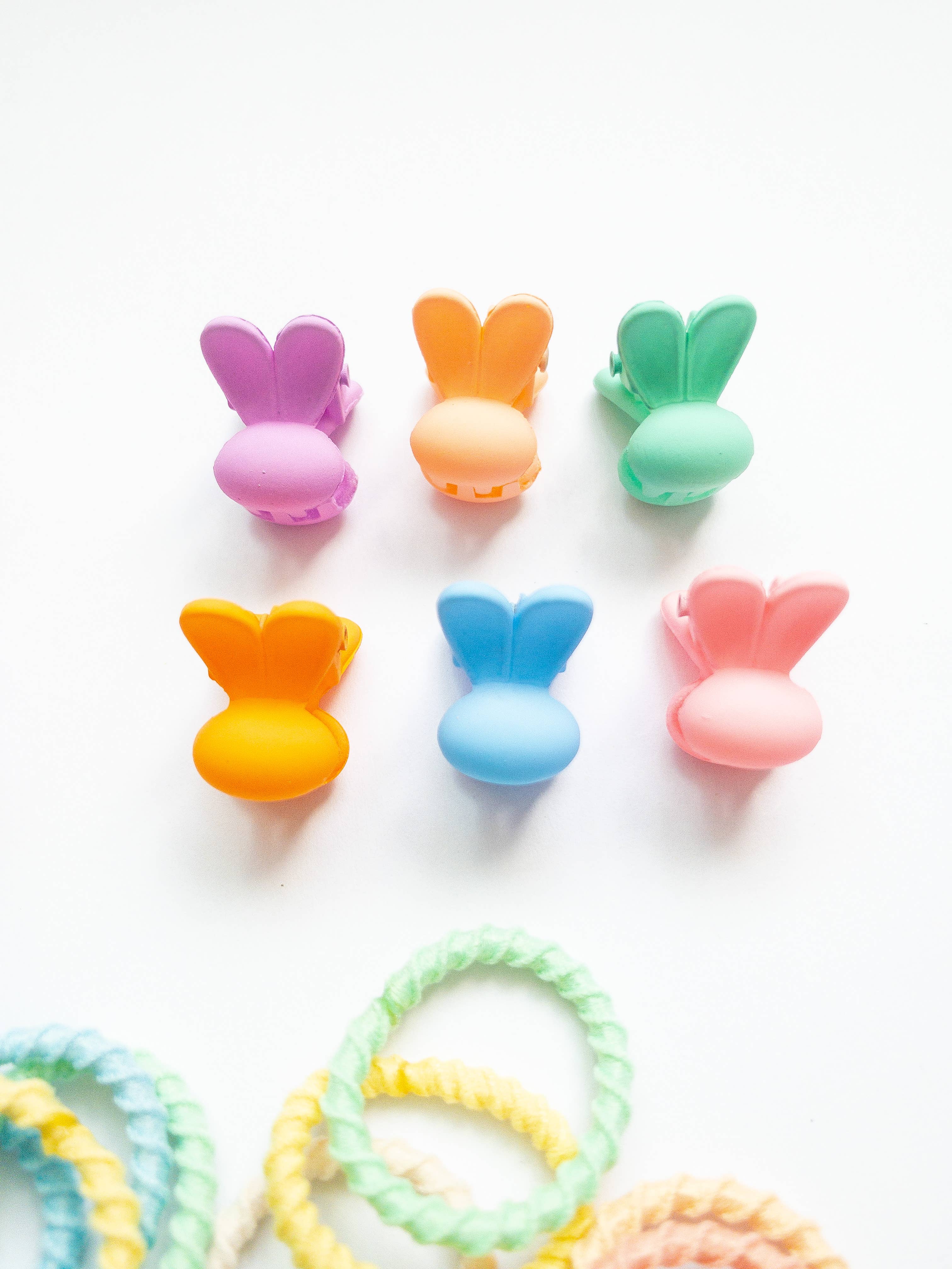 Eggy Cakes - Wholesale Hair Clip - Kids - Bears & Bunnies Hair Claw & Tie Set1