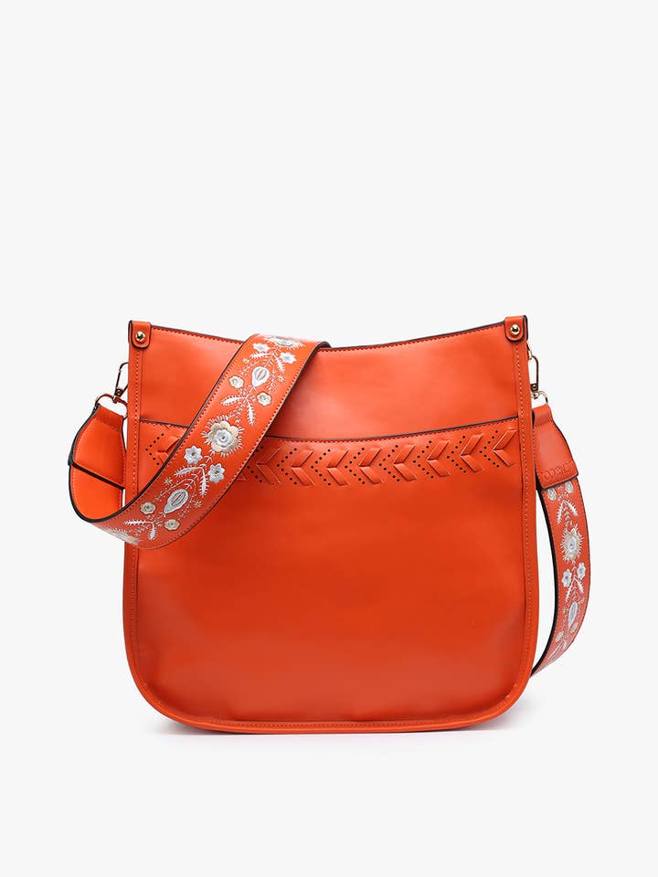 M2267 Pippa Stitch Accent Crossbody w/ Detailed Strap for wholesale by Jen & Co.