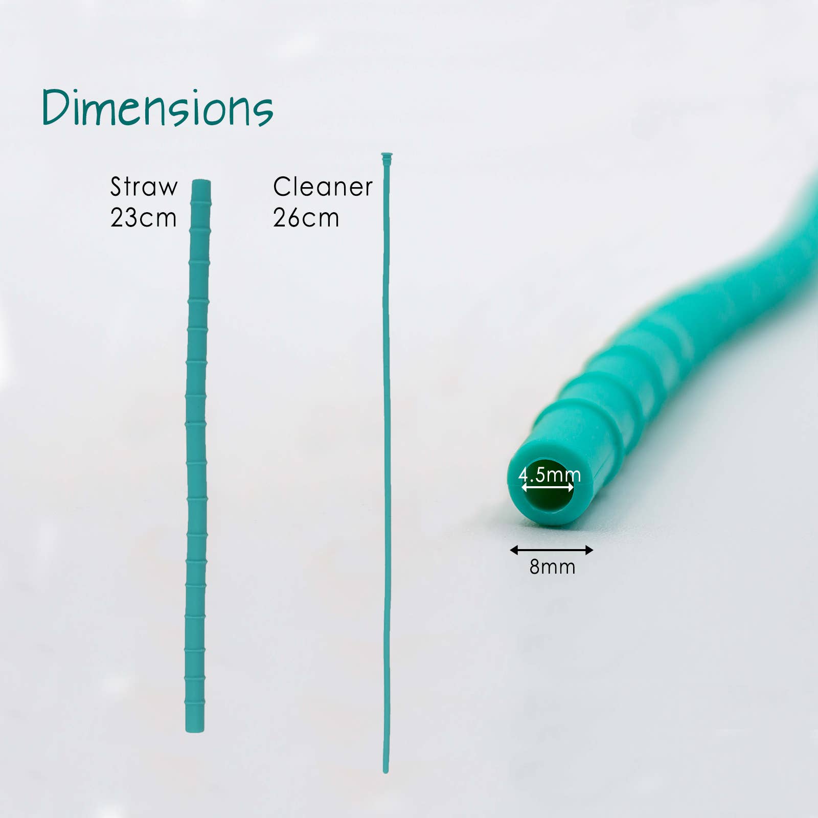 deleco – wholesale Drinking straw – Stylish Silicone Straw & Matching Cleaner - range of colours5