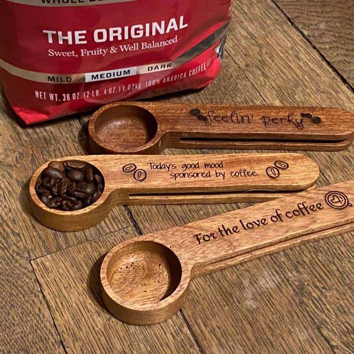 Love.Dee Creations - Wholesale Kitchen Tool/Gadget - Humorous Wooden Coffee Scoops1