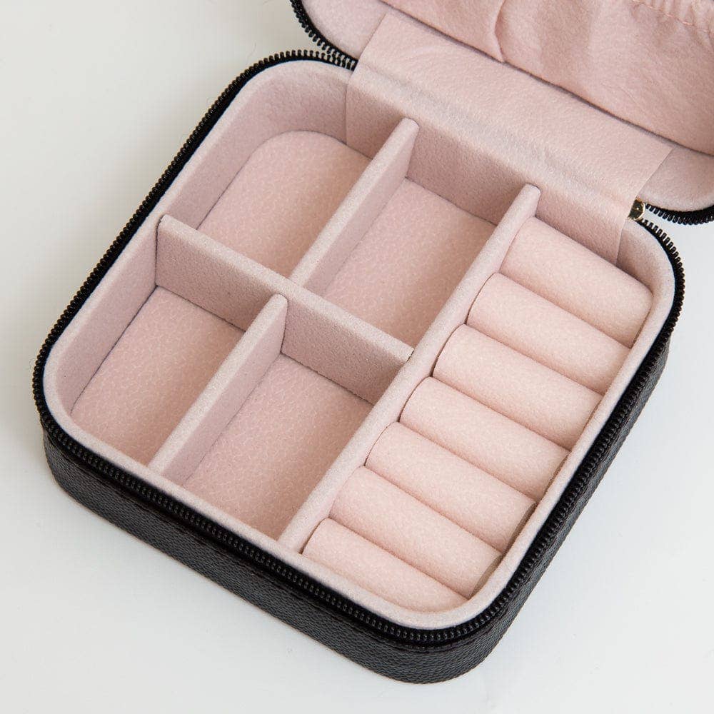 MiMi Wholesale - Wholesale Jewelry Box/Organizer - TG10707 Quilted Zip Around Square Jewelry Box8