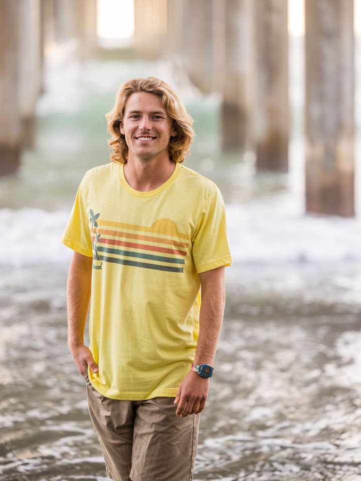 Goodseed Clothing - Wholesale Screen Printed T-Shirt - Men's - Rise N Shine Tee Yellow1