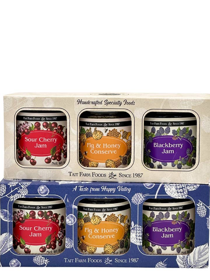 3 Jar Gift Box: Favorite Fruit Spreads for wholesale by Tait Farm Foods