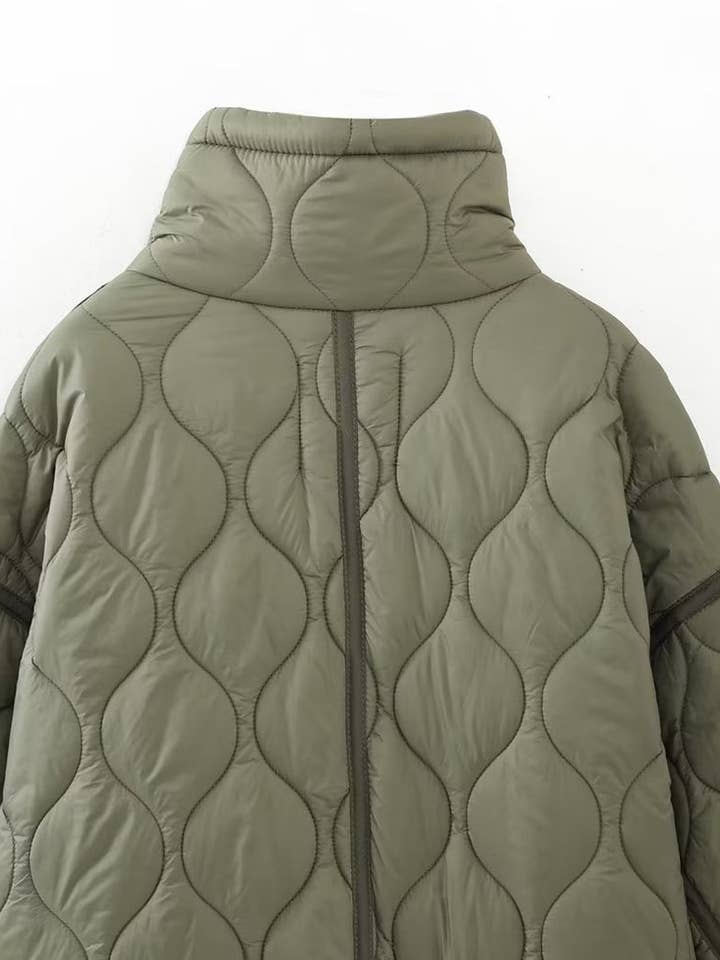 safistyle - Wholesale Jacket - Women's - Quilted High-Collar Oversized Jacket8