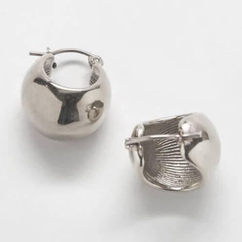 Silver Medium Mini Hoop Earrings - Jewelry for wholesale by Admiral Row Jewelry