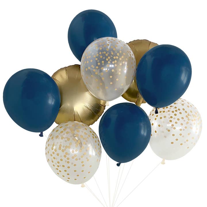 Paperboy - Wholesale Balloon - Balloon Bouquet - Navy & Gold