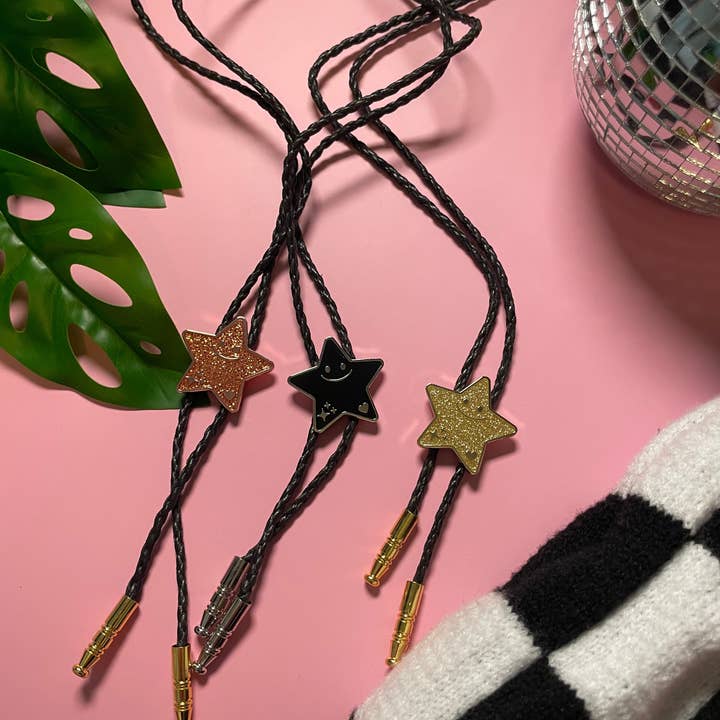 Drawings by Nicole - Wholesale Jewelry - Men's - Smiley Star Bolo Ties, jewelry for him her unisex necklace3