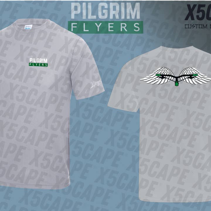 Pilgrim Flyers - Summer Short Sleeve Tech Tee - 12 Colours for wholesale by X5CAPE