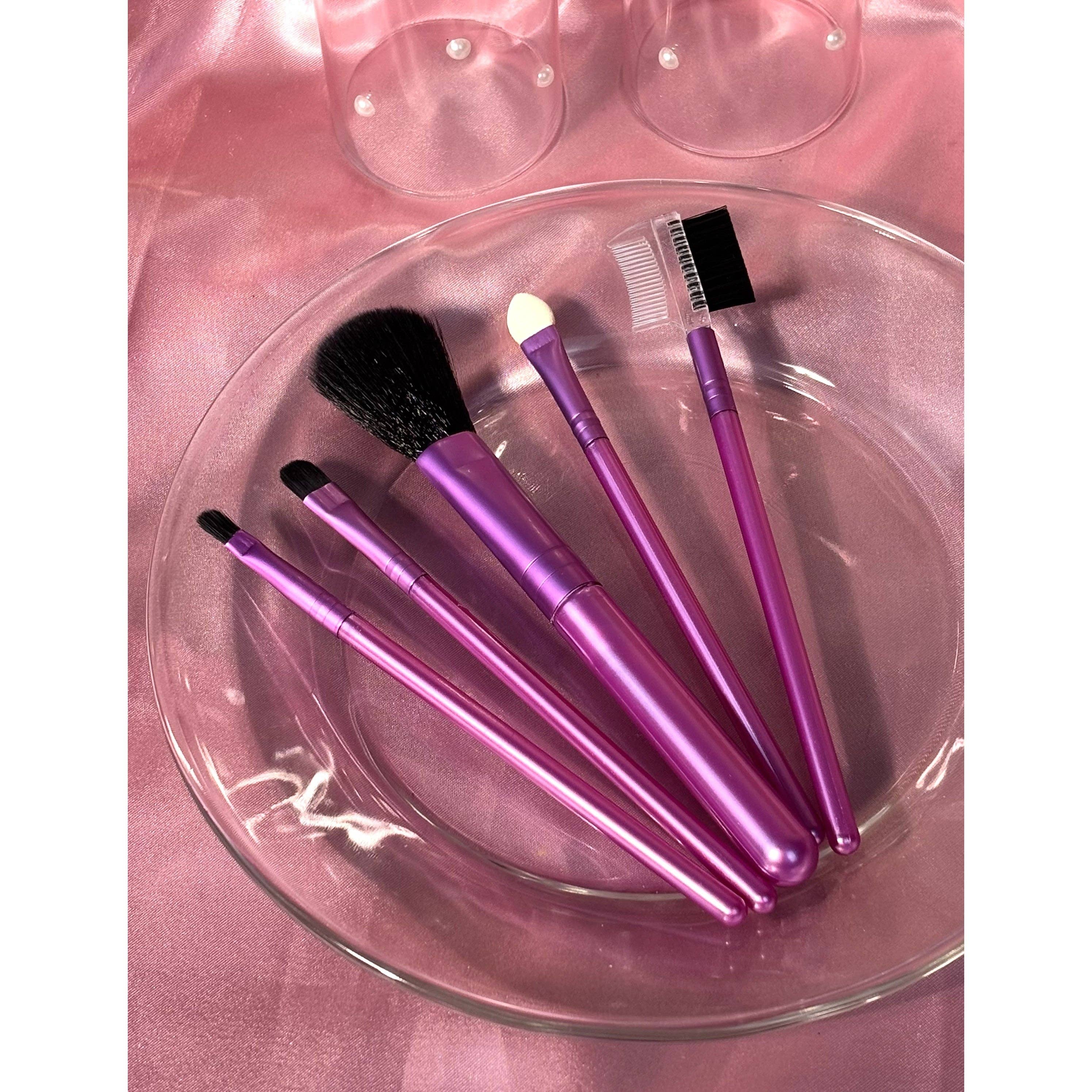 Efon International Corp. - Wholesale Makeup Brush Set - Makeup Brush - 5 Piece Essential Face & Eye Makeup Brush Set5