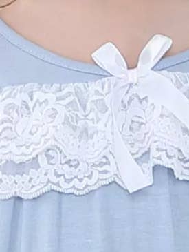 White Sleepwear - Lace Sleeveless Cape Gown for wholesale on Faire