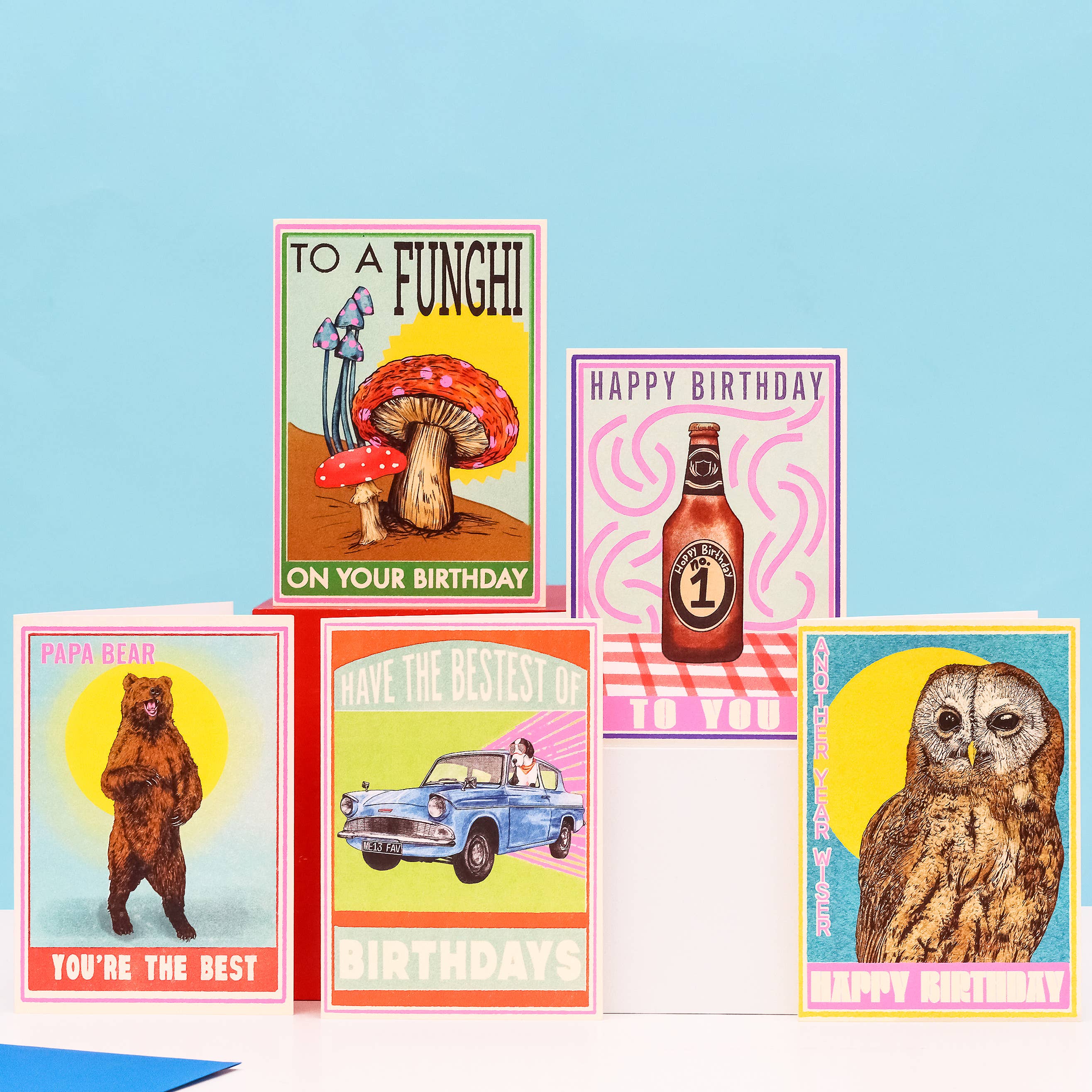 Fawn & Thistle Ltd (US Duties Paid) – Großhandel Geburtstagskarten – Glückwunschkarte Eule »Another Year Wiser« | Unisex Geburtstagskarte4