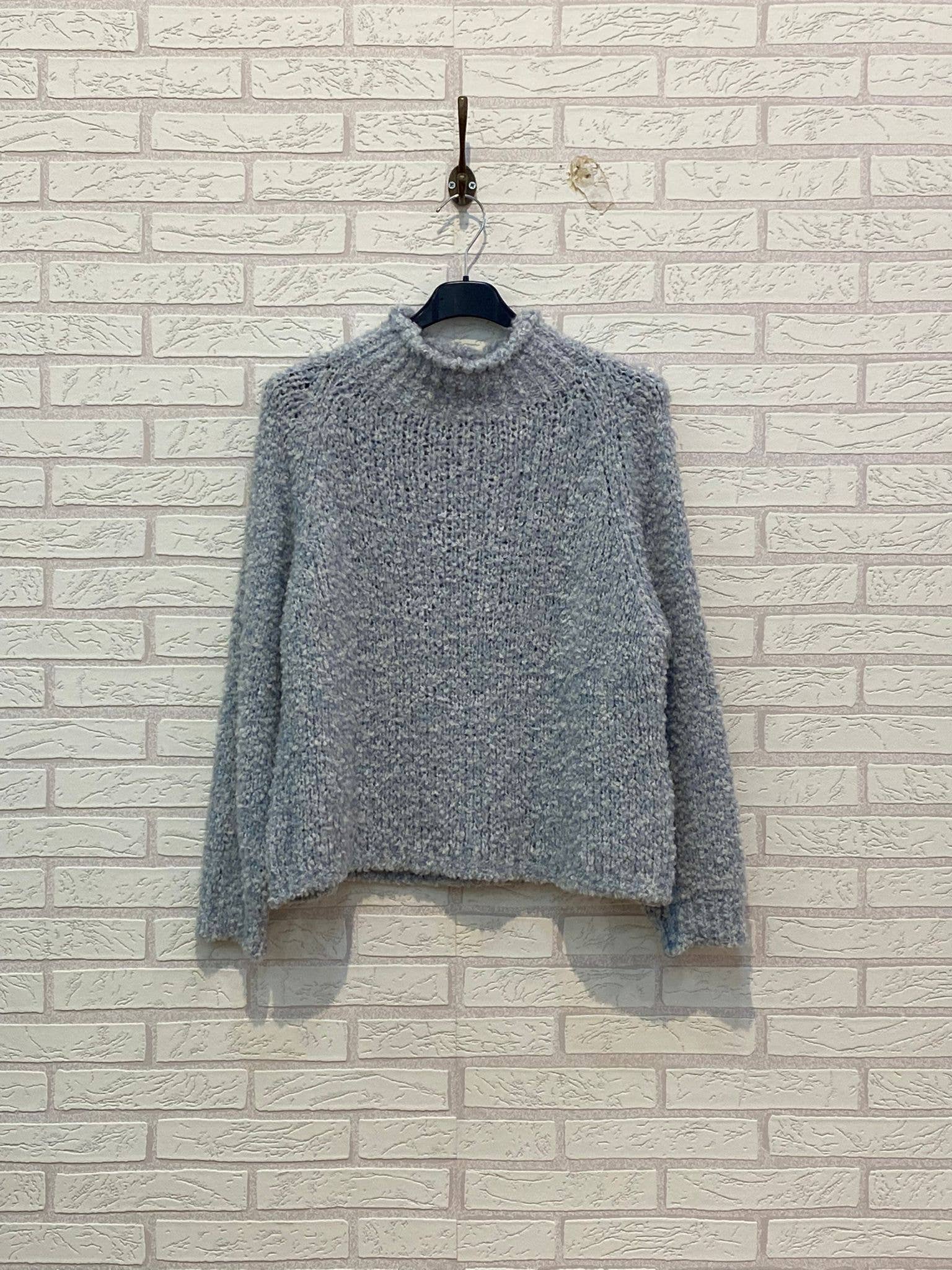 Ling – wholesale Knitted jumper – Women′s – REF.25522 BICOLOR SHEEP WOOL SWEATER0
