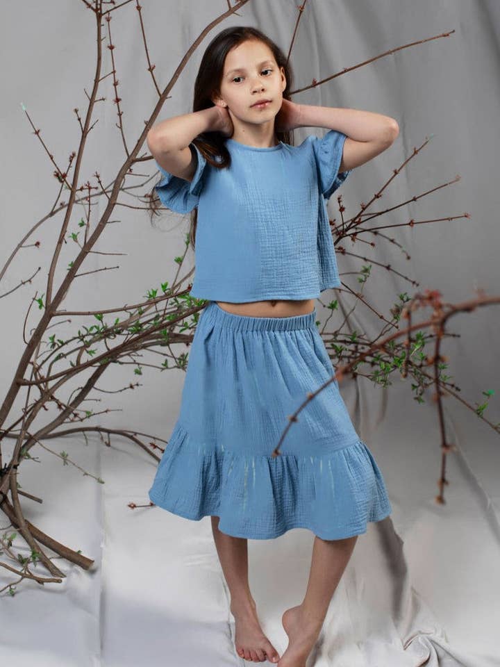 Free Spirit set voor meisjes van biologisch katoen voor wholesale door Ecoforia