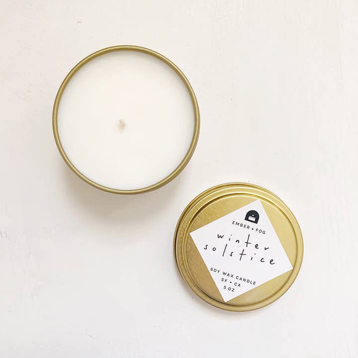 Solstice d'hiver - Bougies au soja de 5 oz (lot de 3) pour la vente par Ember + Fog