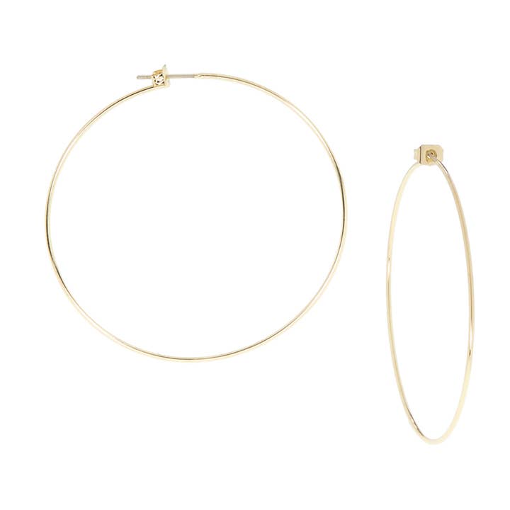 gold plated small thin hoop for wholesale on Faire0