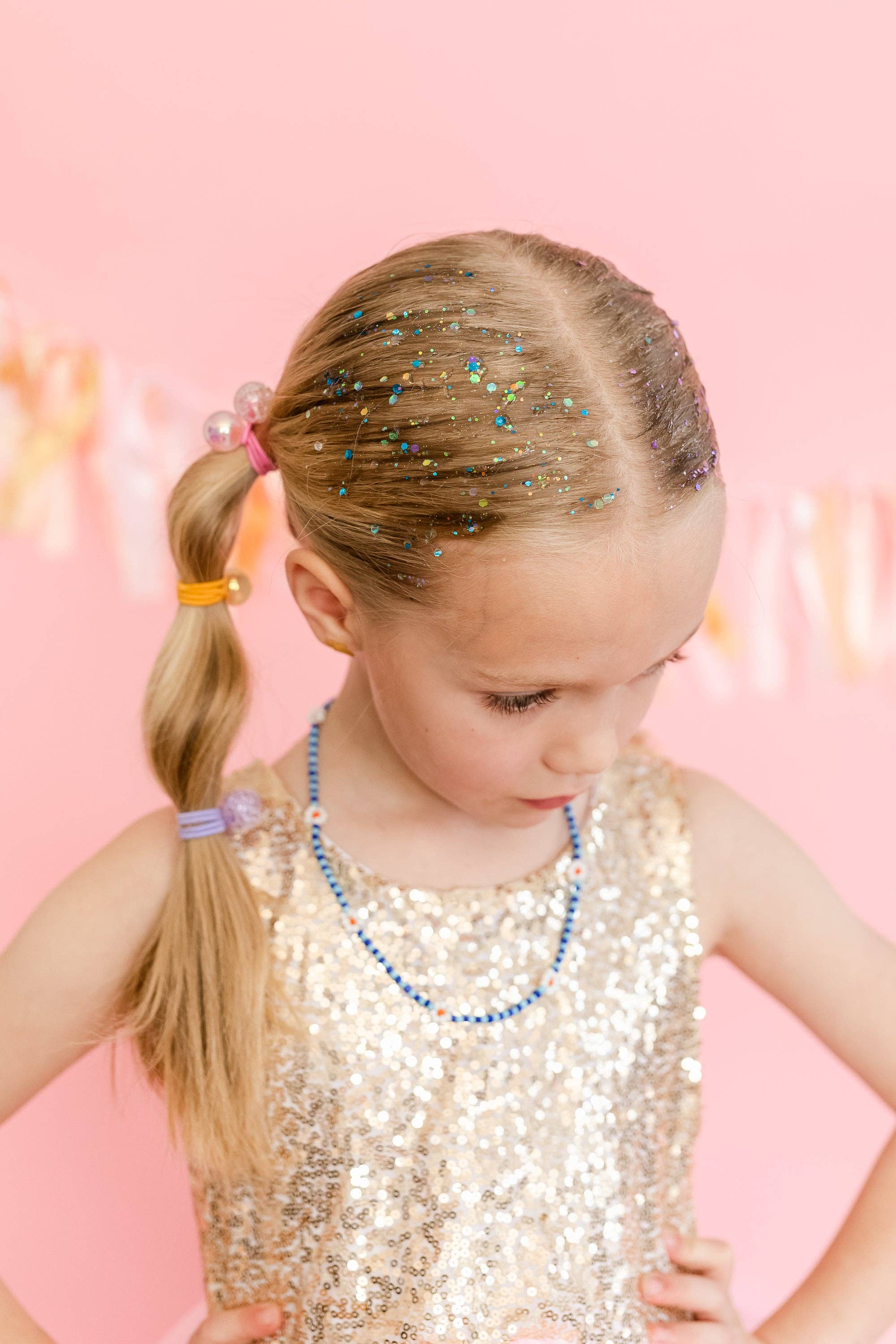 Gussy Up Bow Co – wholesale Hair glitter – Blue Hair Glitter5