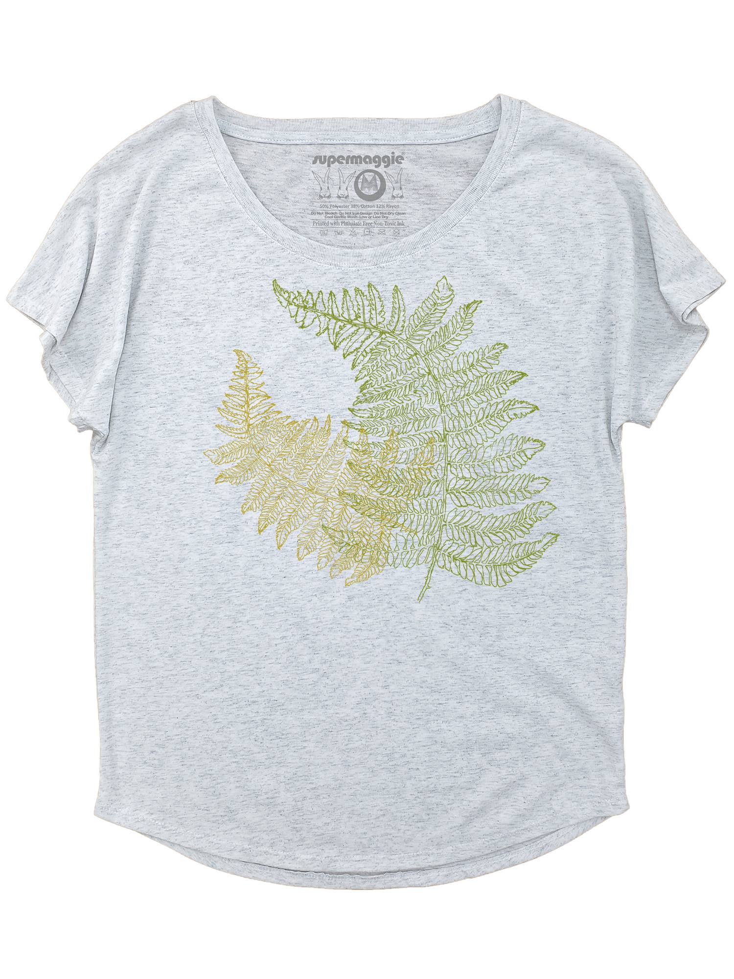 Supermaggie @ Faire – wholesale Screen printed t-shirt – Women′s – Ferns Nina Tee0
