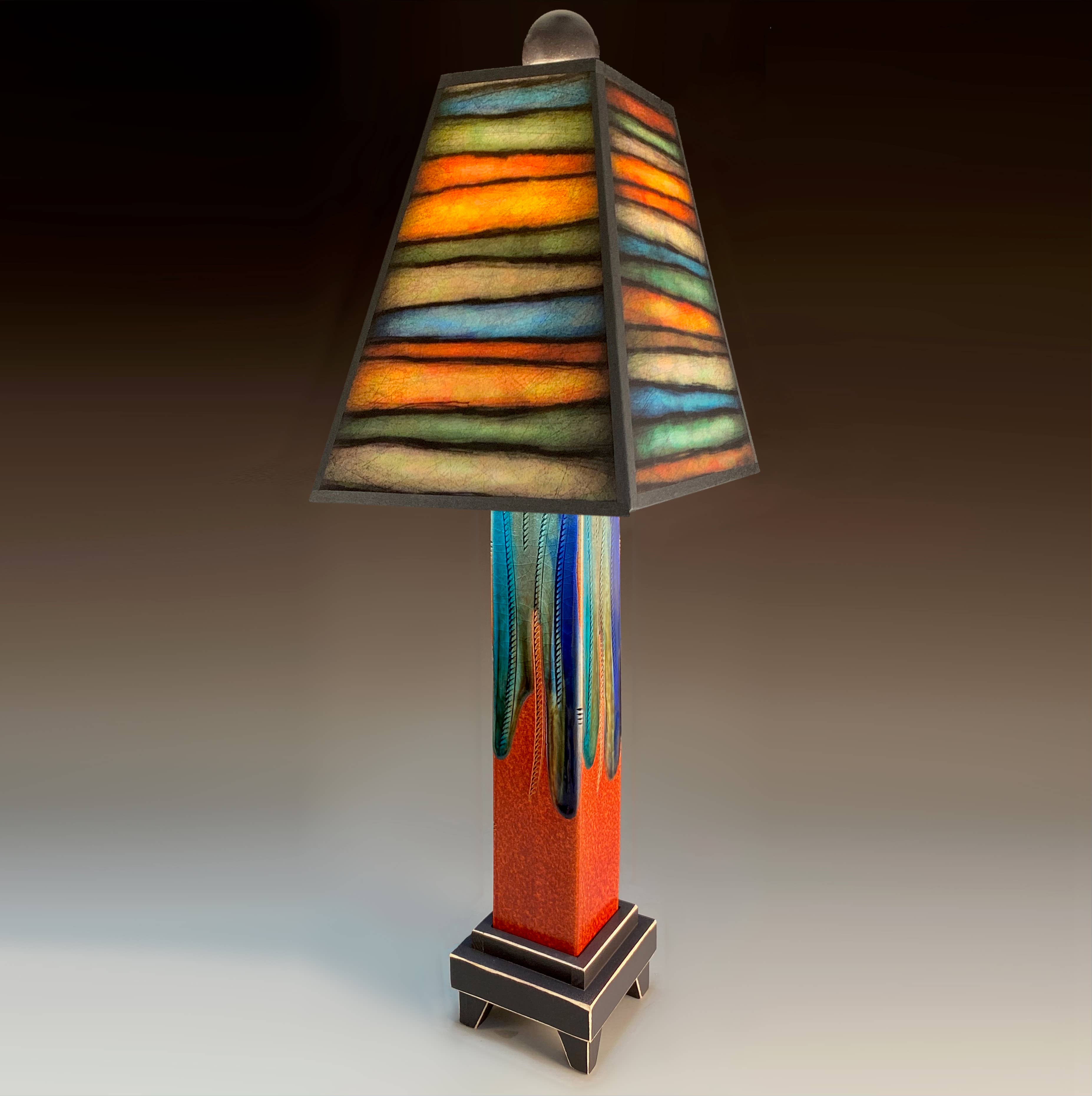 Macone Clay / Spooner Creek - Wholesale Accent/Desk Lamp - Q - Rough Stripes Lamp0