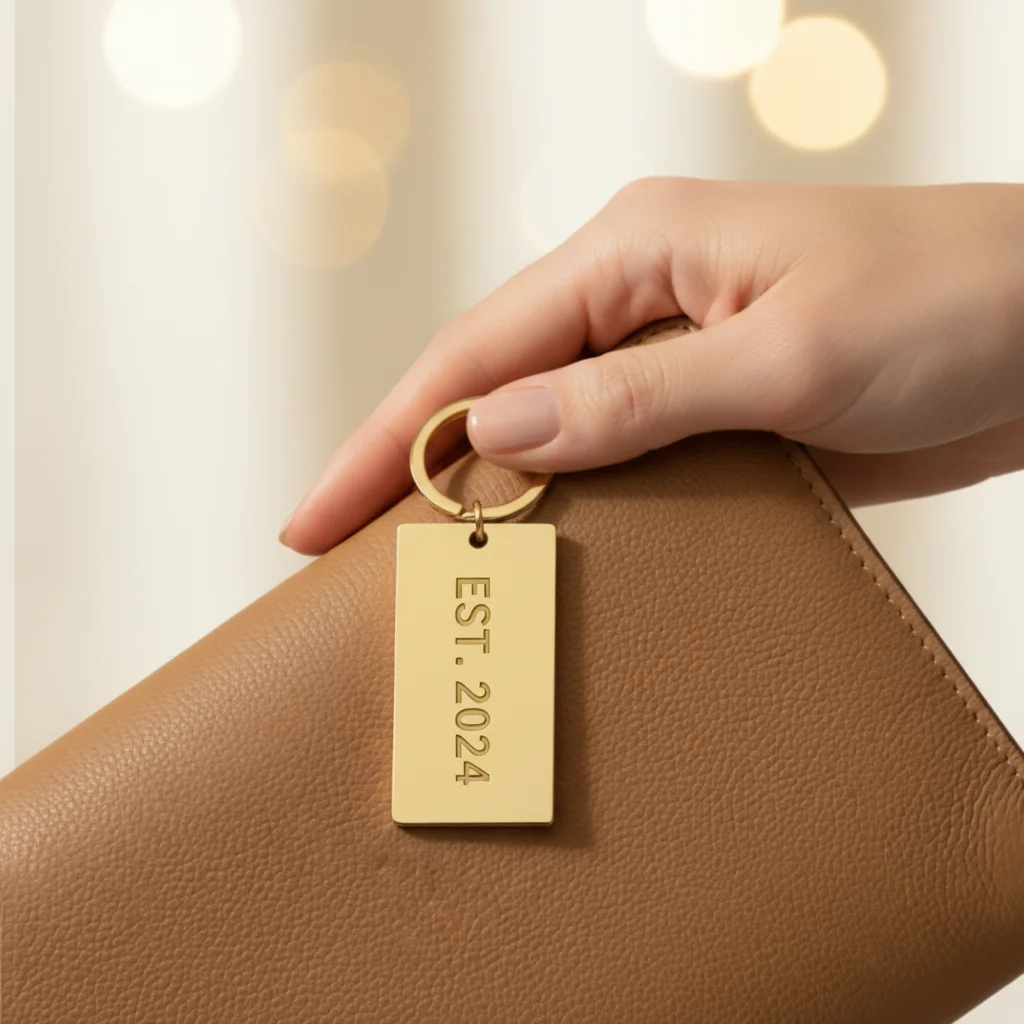 WJW - Vente Porte-clés – unisexe - Grand porte-clés barre en acier inoxydable poli, vierge3