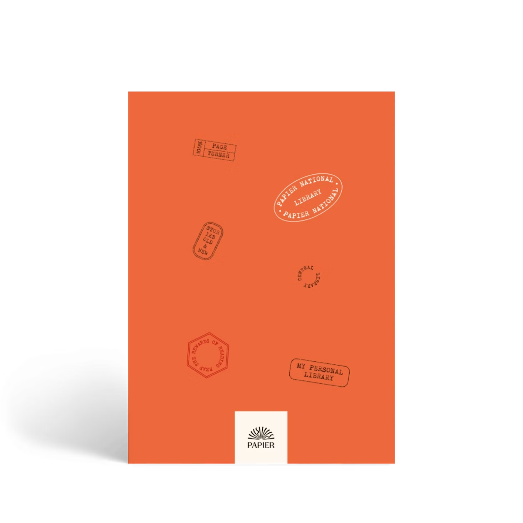 Papier - Wholesale Journal/Diary - Guided Reading Journal, A5 Hardcover - Library Card  1