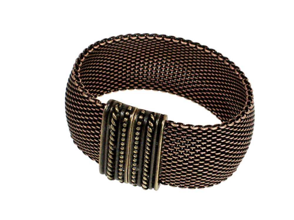 Erica Zap Designs - Wholesale Link & Chain Bracelet - Domed Mesh Bracelet with Textured Magnetic Clasp3