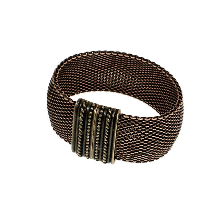 Erica Zap Designs - Wholesale Link & Chain Bracelet - Domed Mesh Bracelet with Textured Magnetic Clasp3