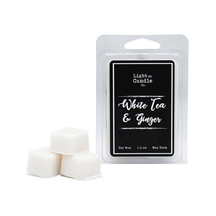 White Tea & Ginger Soy Wax Melts for wholesale by Light My Candle Co