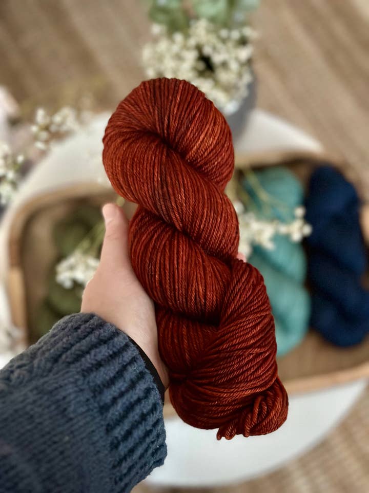 SuperSock DK Yarn - Dark Smoky Copper for wholesale by laurelknits