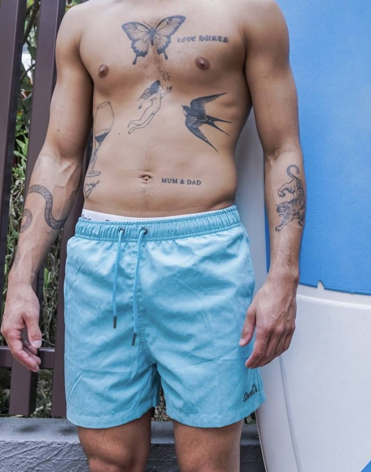 SevenC's - Wholesale Swim shorts – Men′s - Sky Blue Swim Shorts