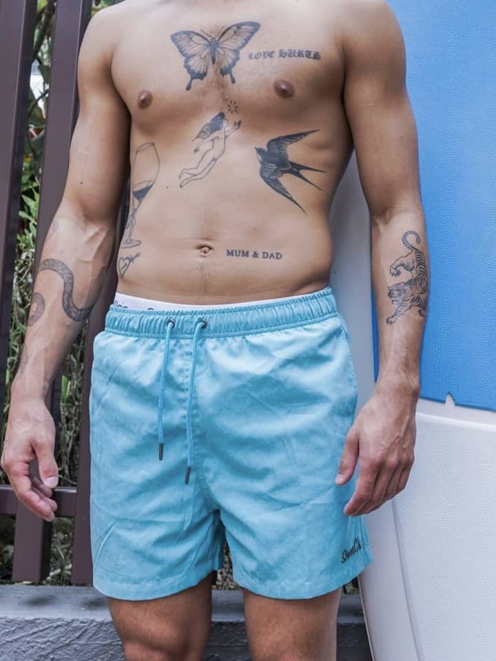 SevenC's - Wholesale Swim shorts – Men′s - Sky Blue Swim Shorts0