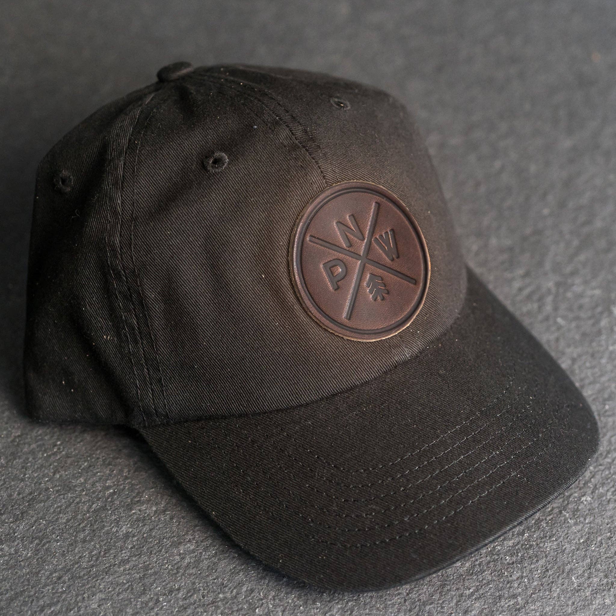 Ox & Pine - Wholesale Trucker Hat - Unisex - Leather Patch Unstructured Style Hat - PNW Stamp4