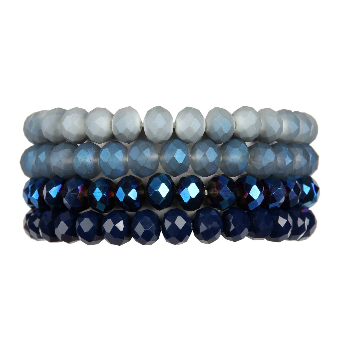 MYS Wholesale Inc - Wholesale Beaded Bracelet - 4 Line Glass Beads Stretch Bracelet15