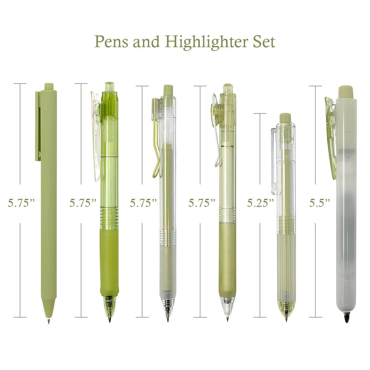 Wrapables.com - Wholesale Pen - Wrapables Retractable Rollerball Pens and Highlighter Set 61