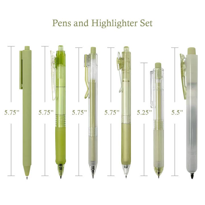 Wrapables.com - Wholesale Pen - Wrapables Retractable Rollerball Pens and Highlighter Set 61