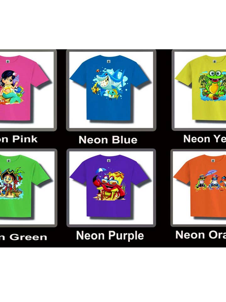 Camiseta básica neón para bebés y niños pequeños para venta al por mayor de Jasper Fashion